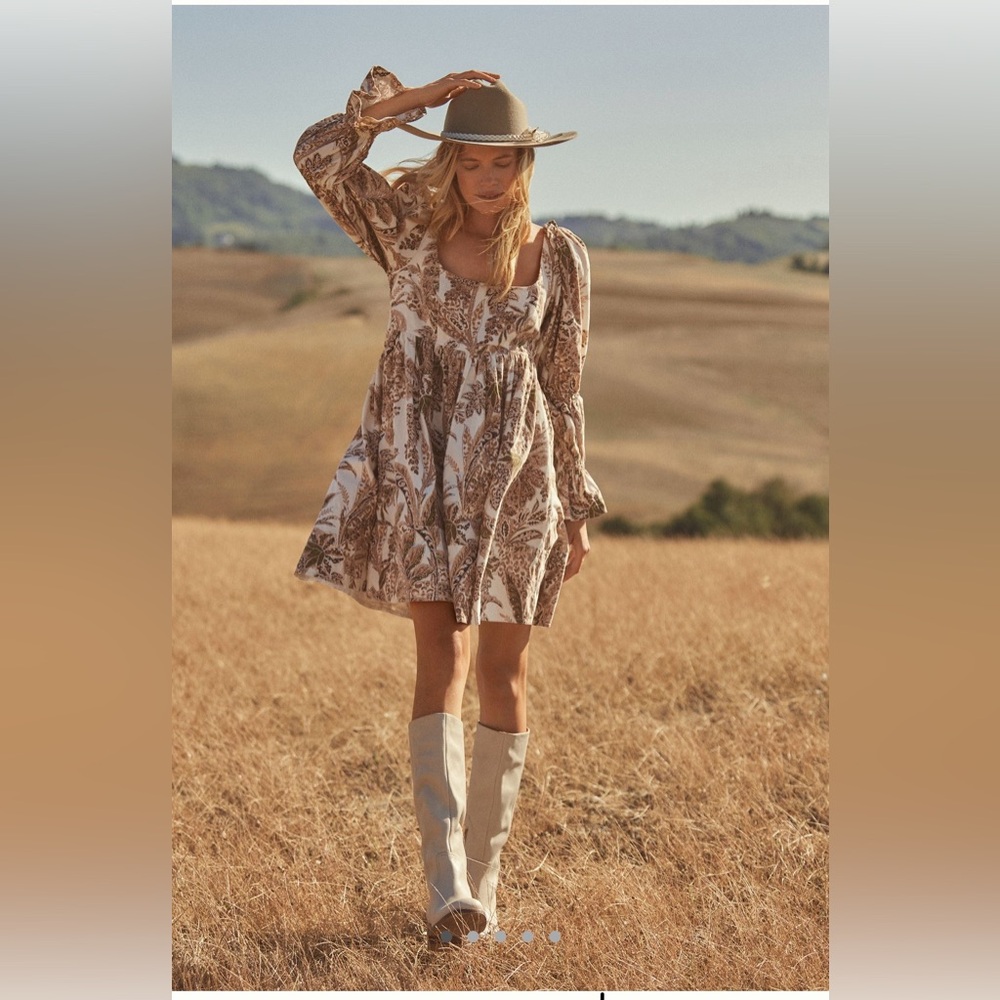 Pilcro Corduroy Babydoll Mini Dress